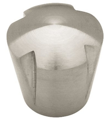(5 Pack) 3/4 inch Palladium Caree Round Knob Stainless Steel