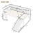 Twin Xl Loft Bed With Slide And Ladders, Solid Wood Low Loft Bed With Storage Shelves And Led Lights, Loftbed Frame For Kids, Boys, Girls, Childlike And No Box Spring Needed Design, White-65827983-65827982