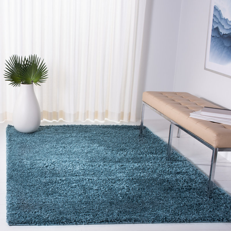 Siragan Shag 500 Performance Solid Color Rug, Rectangle 5'3" x 7'6"