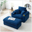 Chaise rembourrée avec repose-pieds Abegale-1025926527