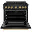 ZLINE Autograph 36" Paramount Dual Fuel Black Stainless Range Accents (SDRBZ-36-G)-884762277