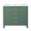 Ensemble de meuble-lavabo autoportant moderne 36 po avec lavabo en céramique, 4 tiroirs et 2 armoires