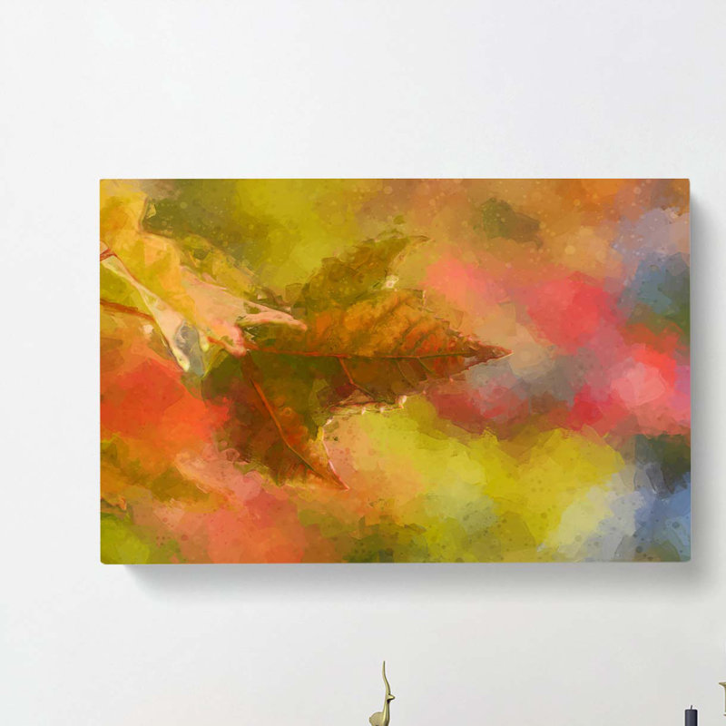 Autumn Tree Leaves in Abstract - Wrapped Canvas, 50cm H x 76cm W x 3cm D