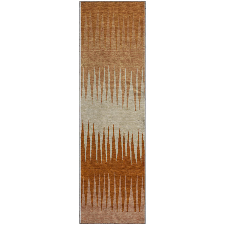 Premium Machine Washable Prisco Copper Rug