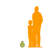 Small Green Pear Over Sized Statue
