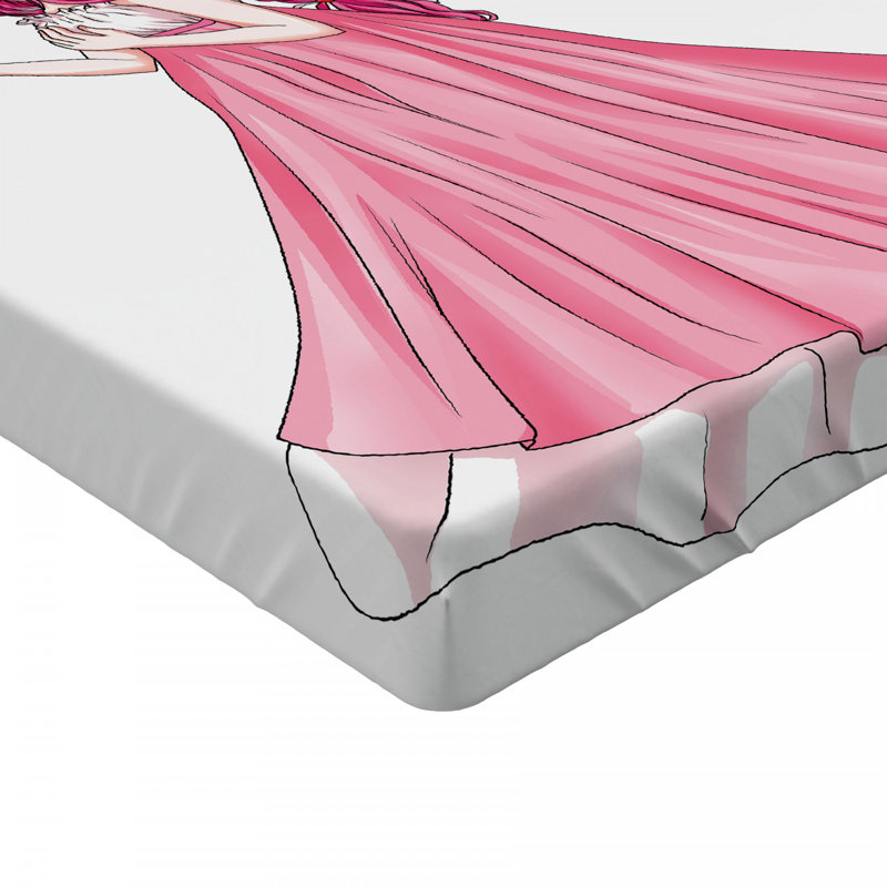 Microfiber Fitted Sheet, Full Fitted Sheet, Angel-Pink
