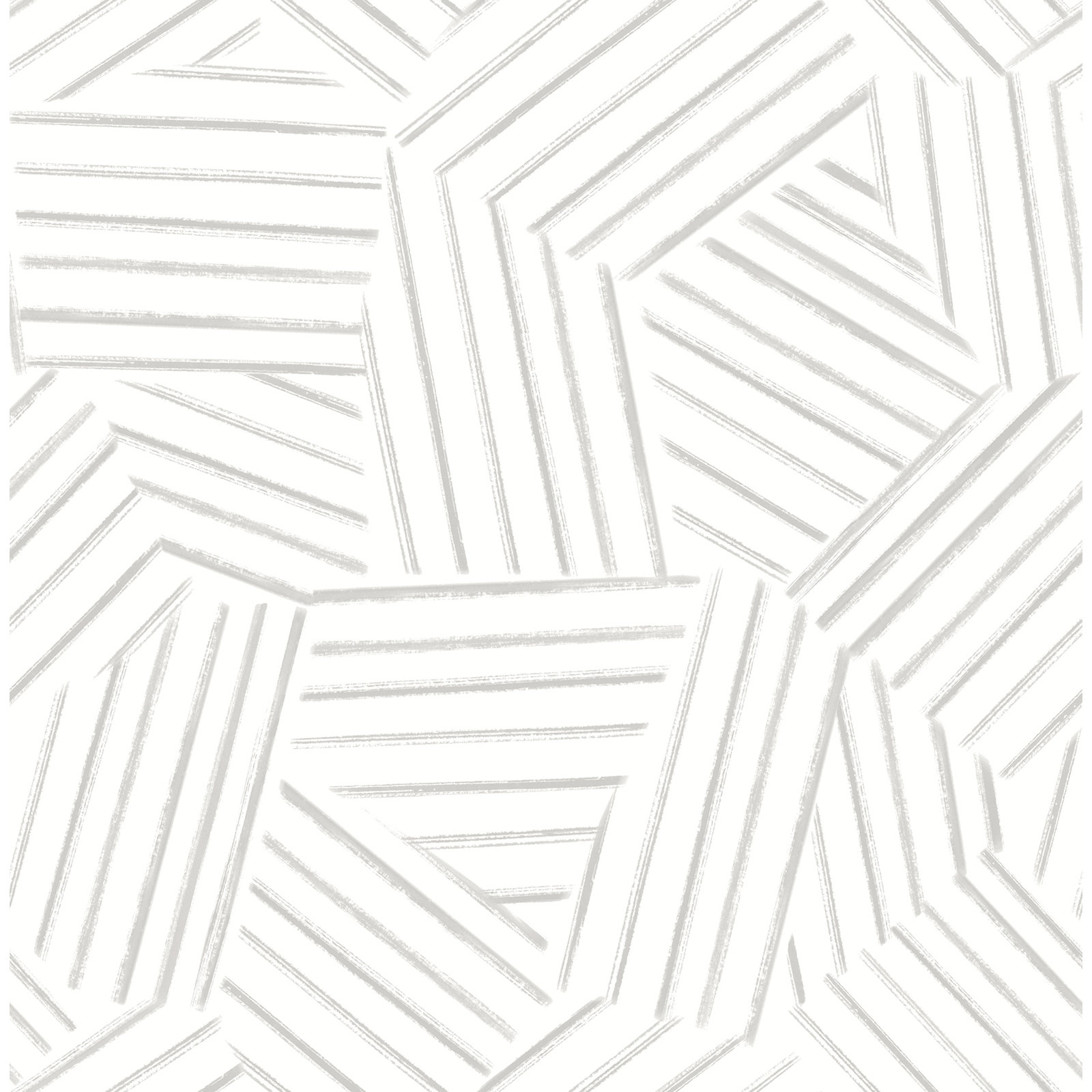 Molly Modern Geometric Wallpaper, Gray