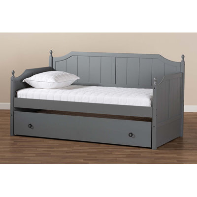 Lit de jour simple en bois massif avec couchette Rupp