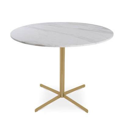 Diana Genuine Marble Pedestal Dining Table