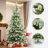 7.5Ft Pre-Lit Pine Branches with Frosted Tips Artificial Christmas Tree-690946524