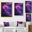 Surfeur au milieu d'une vague de coucher de soleil mauve - Surf, art mural, salon-718391136-718391150