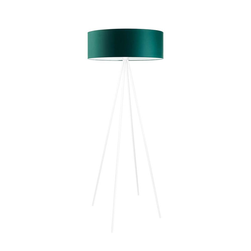 Arnesha 157cm Traditional Floor Lamp, Bottle Green, White