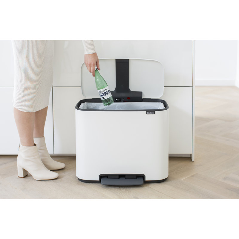 Bo Pedal Bin, 36 litres, White