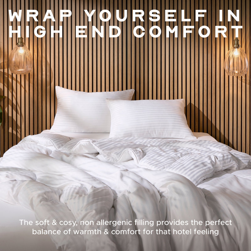 Snuggledown Luxuriously Hotel Soft & Cosy Duvet 4.5 Tog Premium Summer Quilt Washable with 2 Pillows, Double