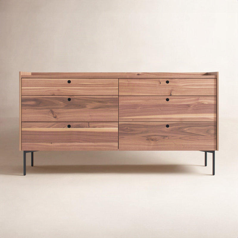 Peek 6 - Drawer Dresser, Rustic Walnut
