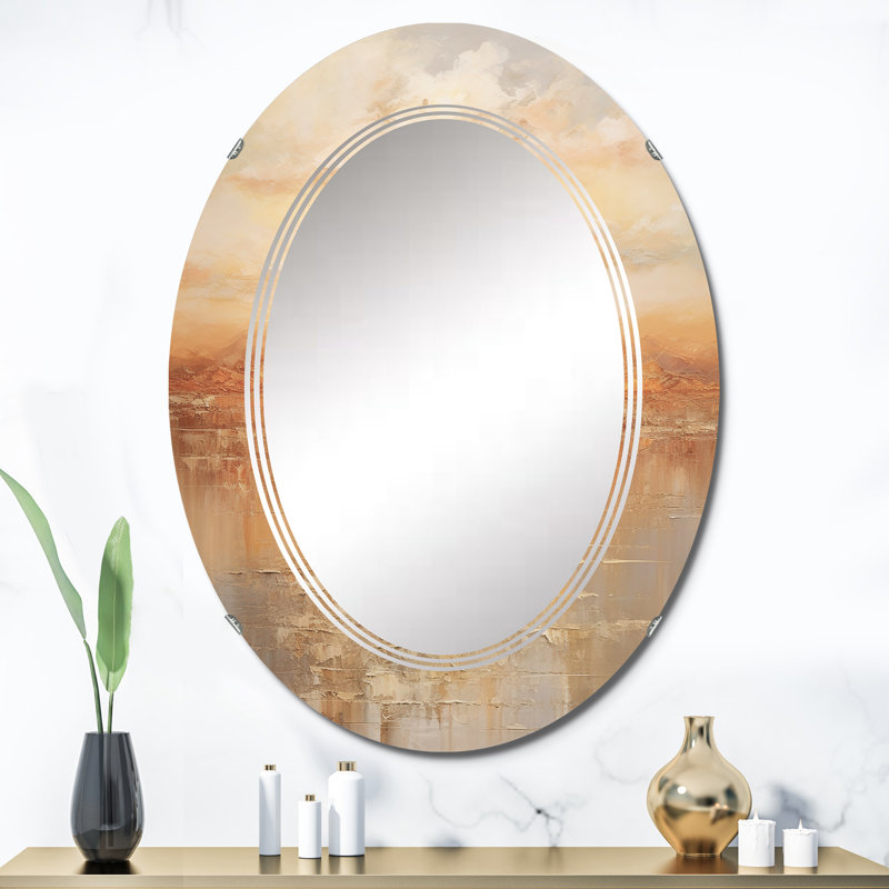 Statenline - Miroir mural paysager ovale, 36 po x 24 po