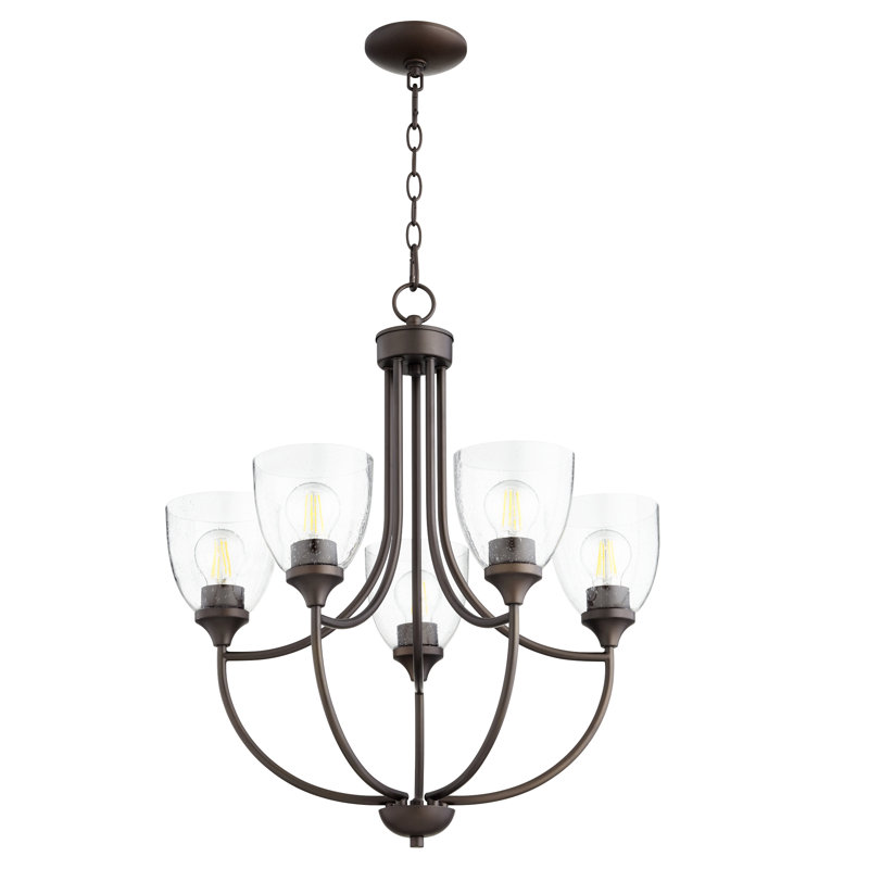 Catlett 5 - Light Dimmable Classic / Traditional Chandelier, Oiled Bronze