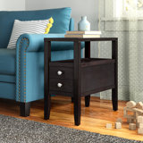 Gahagan Solid Wood Top End Table with Storage