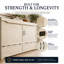 Lit escamotable Night & Day Furniture avec matelas en mousse à mémoire de forme de 15 cm, format Queen, couleur Ivoire Provence