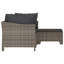 Ensemble de salon de jardin en rotin gris moyen et durable