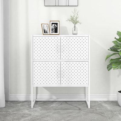 Delani Storage Cabinet Sideboard Cabinet for Entryway Bedroom Office Steel by Latitude Run