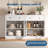 55" Black Fluted Buffet Cabinet with 4 Acrylic Doors & Drawers, Modern Sideboard for Dining Room, Living Room-273327868