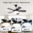 42 Inch Black Ceiling Fan With 22W LED Light And Remote Control MDF Blades Reversible DC Motor-414934561-414934560