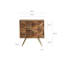 Kusel 55cm W Metal Bedside Table