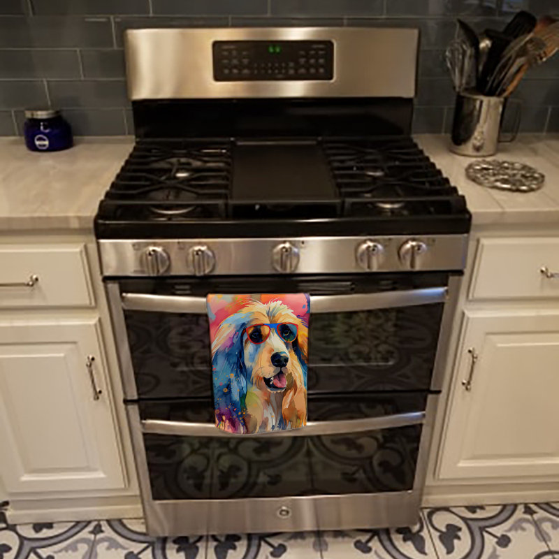 Serviette de cuisine afghan Hound Hippie Dawg