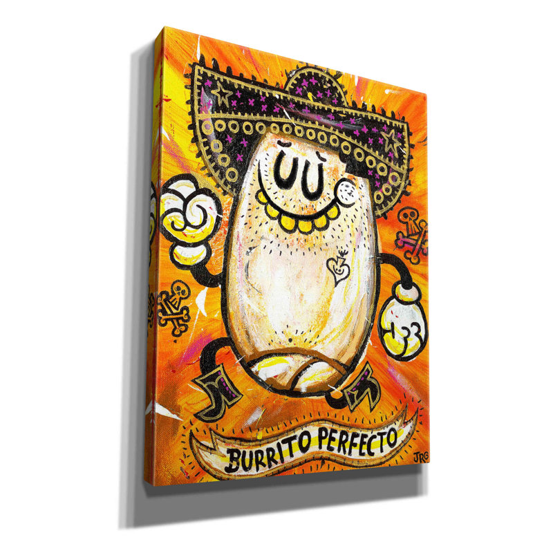 «Iba Burrito Perfecto» par Jorge R. Gutierrez, reproduction sur toile tendue, L 12 po x H 16 po