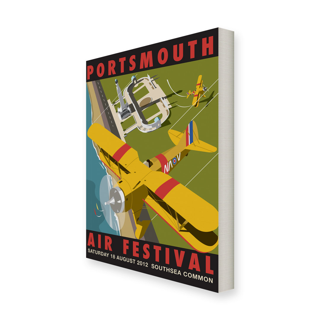 Portsmouth Air Festival by Dave Thompson Vintage Advertisement Wrapped on Canvas