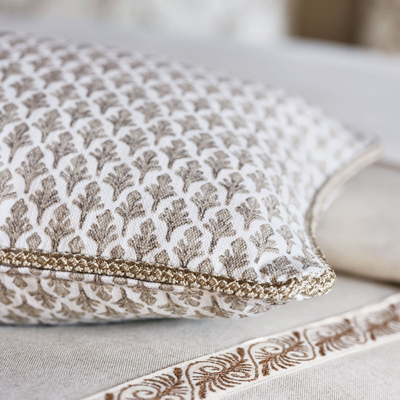 Full Size Beige Cotton Duvet Cover Set with Shams and Pillow
