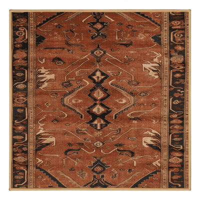 Tapis brun lavable à la machine