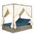 With Curtain For Shade & Privacy, High Comfort Design, Available In 3 Colors Crafted With PE Rattan - Iron, Ideal For Patio, Garden, Backyard Lounging-1073185825