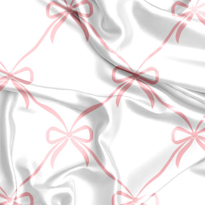 Ballerina and Ballet Bows Satin Fitted Crib Sheet