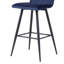 Holt Retro Bar Stool - Blue Velvet-1578977077-1578977078