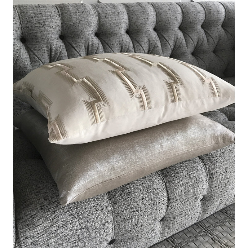 Boutique Linen Square Pillow Cover & Insert, Feathers