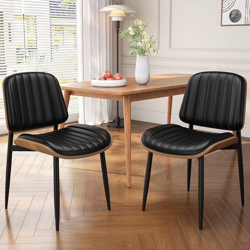 Ensemble de chaises Mid-Century Modern, 8, Noir