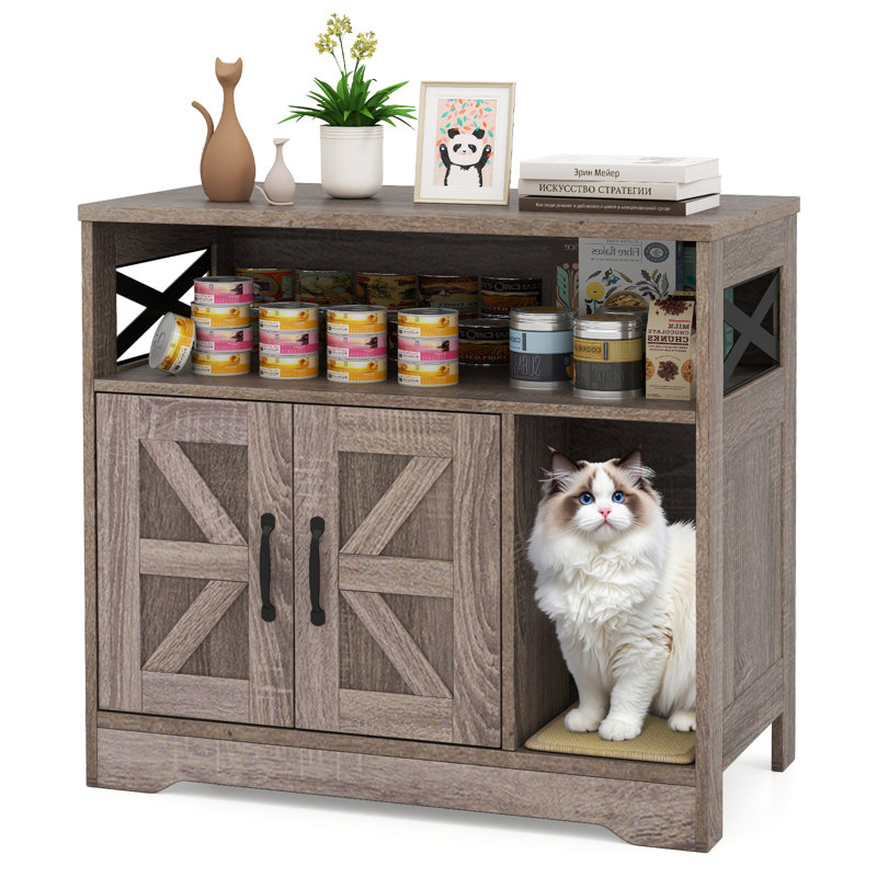 Enclos pour litière à chat avec sisal double