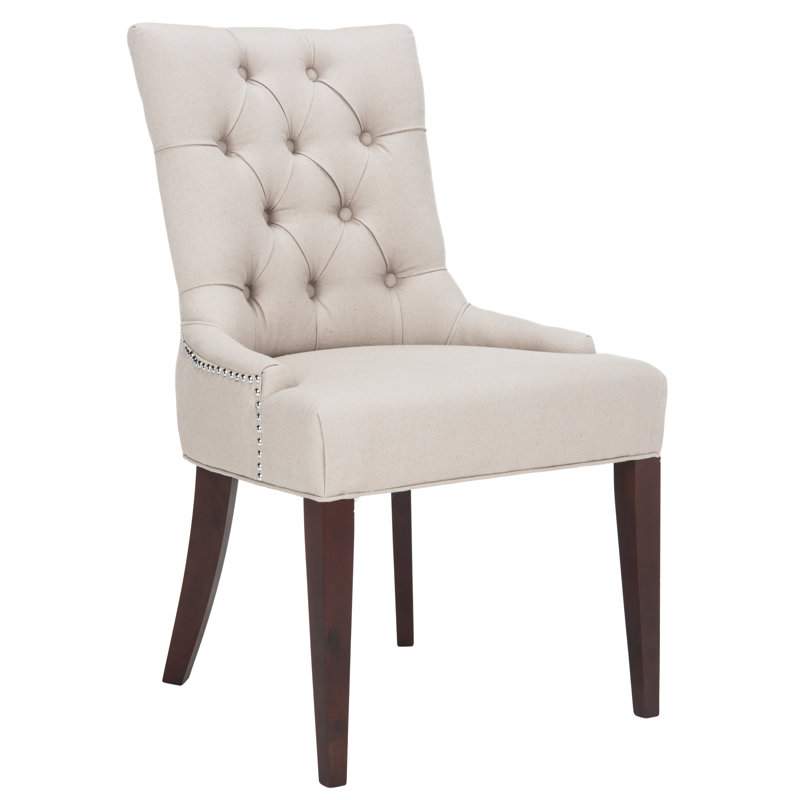 Amanda 19.5'' H Upholstered Parsons Chair, Cream