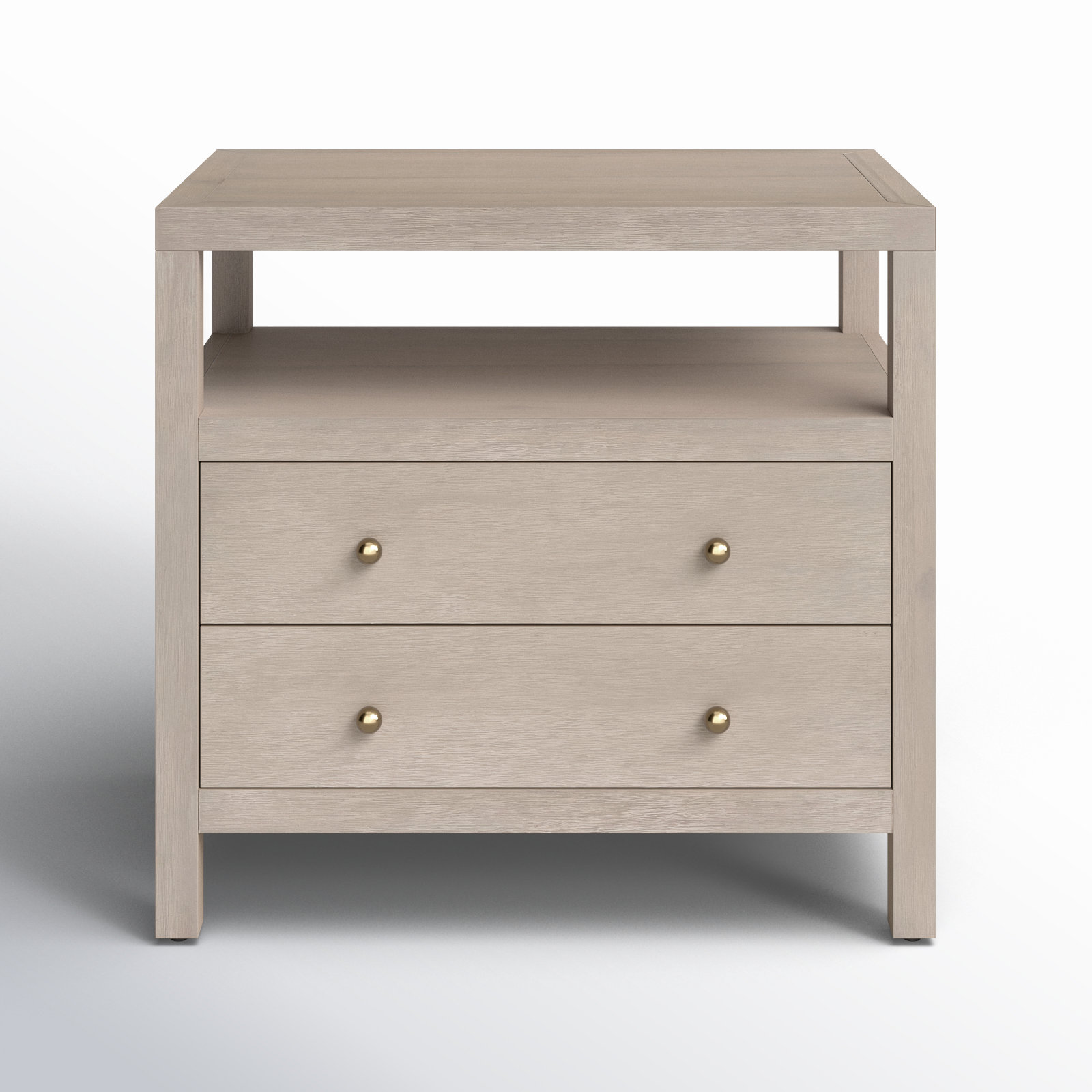 Celine 28" Acacia Nightstand, Antique Taupe