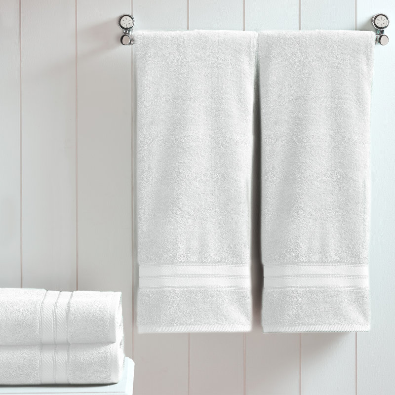 White Cotton SpunLoft Bath Towel Set, 4-Pack