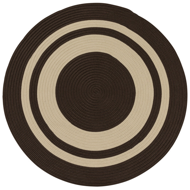 Tapis intérieur / extérieur Don - brun terre, Rond 8 pi