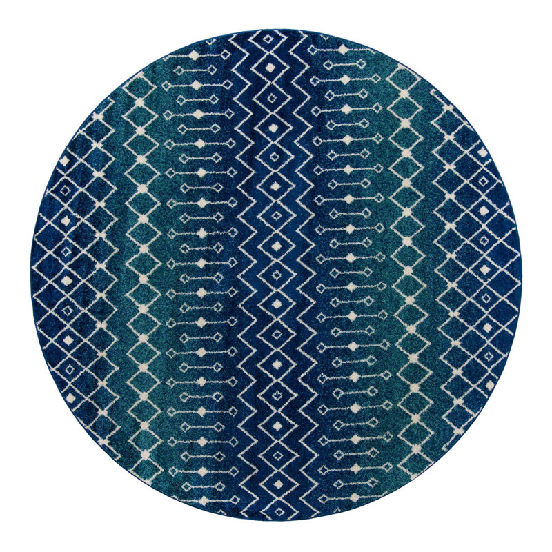 Somerville Geometric Indoor Rug, Round 10'