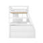 Lit mezzanine simple avec 7 tiroirs, 2 tablettes et bureau pour une utilisation optimale de l'espace et une utilisation multifonctionnelle dans les petites pièces-889191004