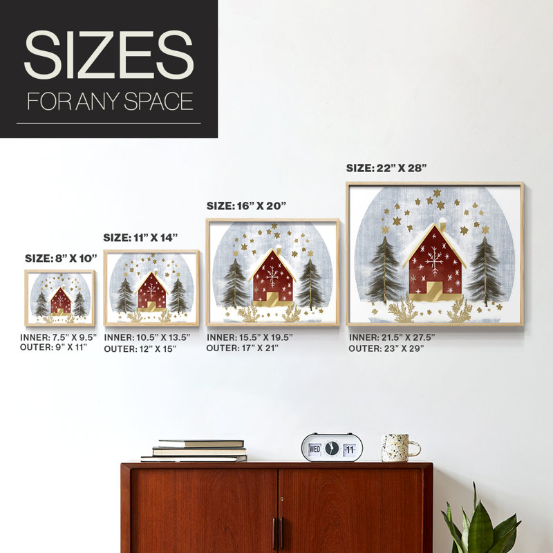 Art de Noël - CXLI - Reproduction encadrée - Restickable, Naturel, H 11 po x l 14 po