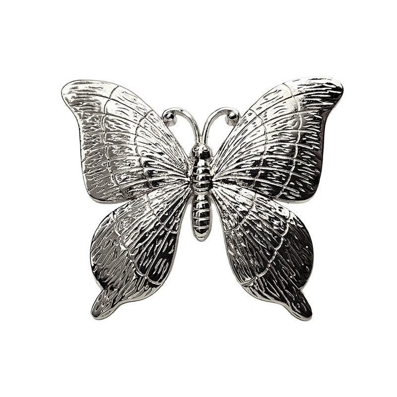 Rond de serviette papillon, Argent
