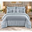 Atlanta Luxury Crushed Velvet Duvet Cover Bedding Set with Matching Pillowcases, Soft Glamorous Textured Quilt Cover-625715924-625715925