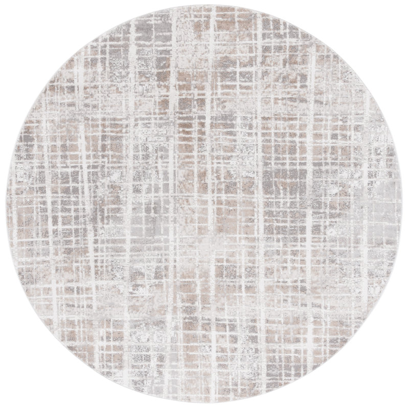 Candelario Performance Abstract Rug, Round 6'7"