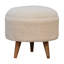 Feurstein 45cm Wide Round No Pattern Footstool Ottoman